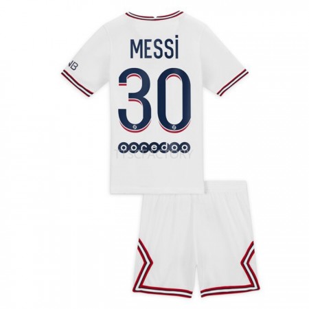 Fußballtrikots Paris Saint-Germain Lionel Messi 30 Kinder 2021-2022 Kurzarm Fourth trikot kaufen